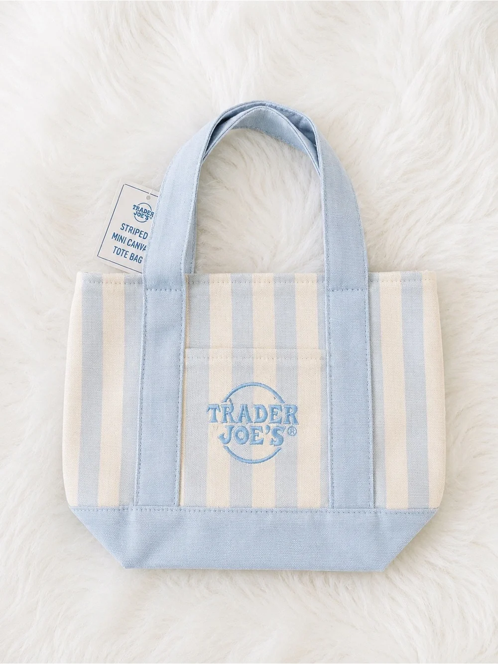 Trader Joe’s Mini Striped Tote Bags -New - Picture 3 of 5